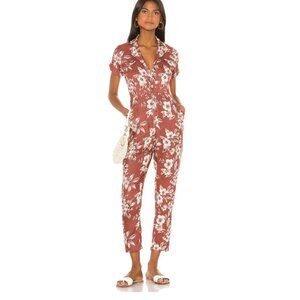 BEACH RIOT Jill Jumpsuit in Mauve Floral Size Large
